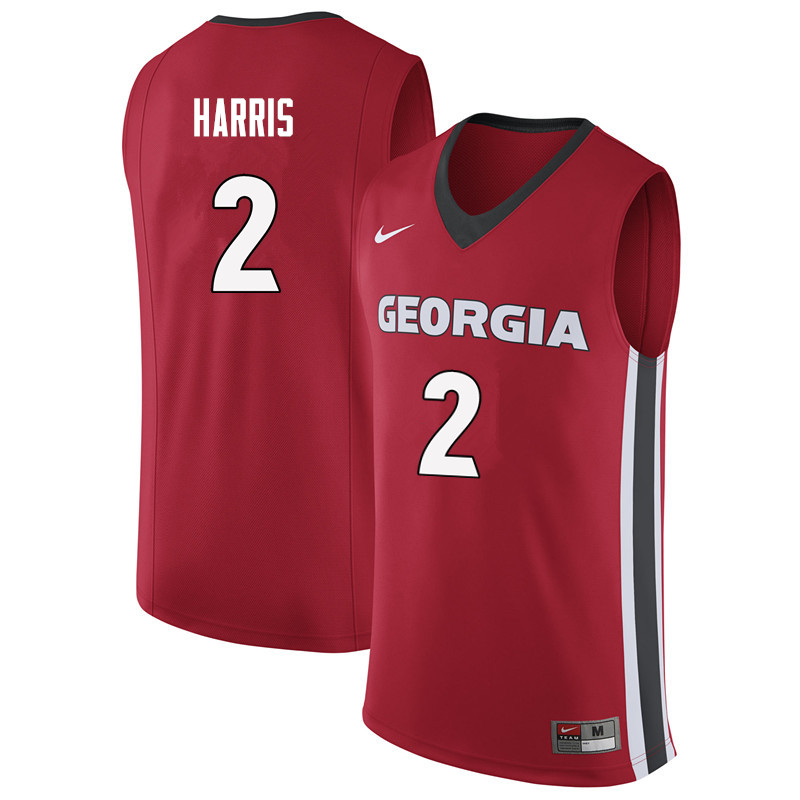 Men #2 Jordan Harris Georgia Bulldogs College Basketball Jerseys Sale-Red - Click Image to Close